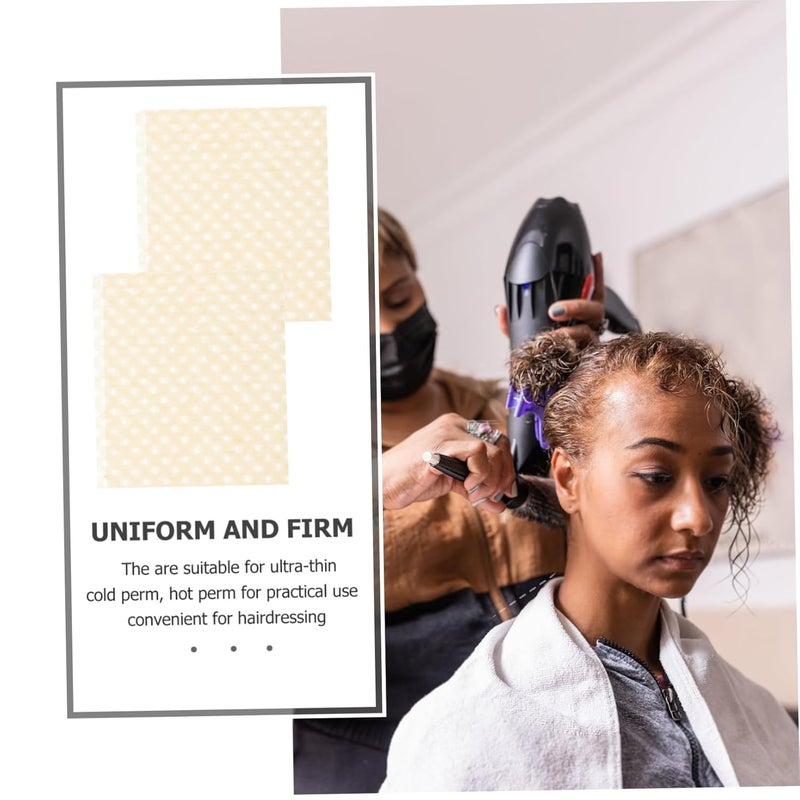 FOMIYES 1 Box Disposable Hair Perm Paper for Salon and Home DIY Heat Resistant Thin End Papers Protect Hair Ends From Damage Professional Perming Tool for Even Cold and Hot Perms - Image 2