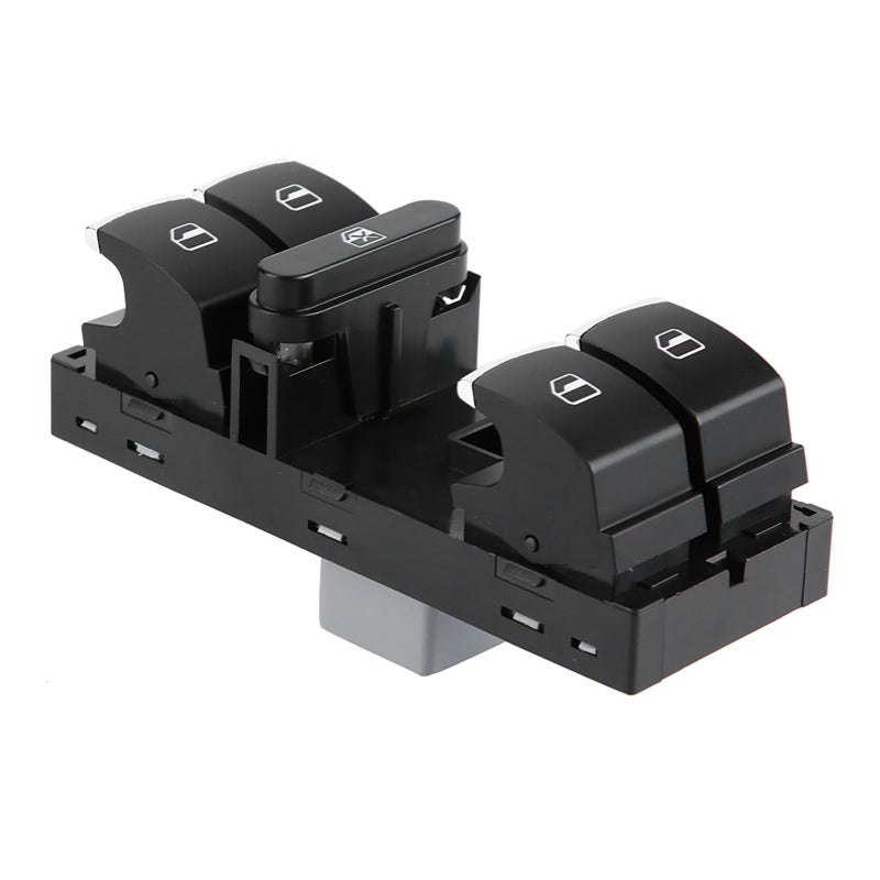 مفتاح نافذة السيارة - لوحة مفتاح النافذة من البلاستيك ABS الأسود لموديلات MK5 MK6 - 5ND 959 857 - مفتاح نافذة سيارة متوافق لباب المركبة - Image 2