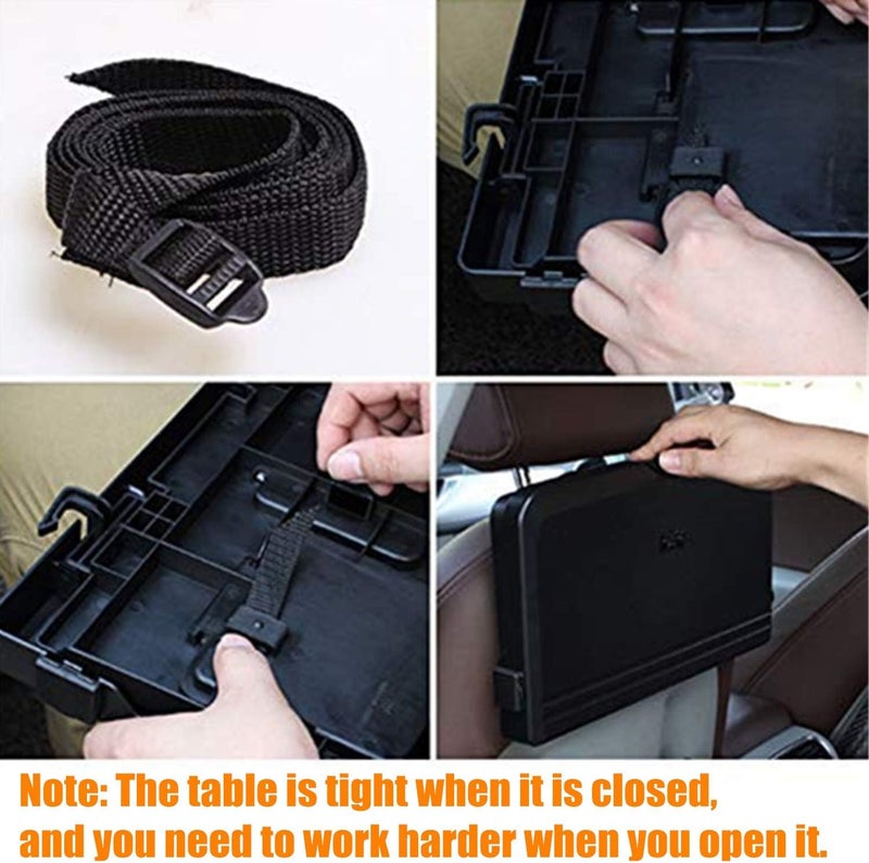 bangminda Car Back Seat Foldable Dining Table with Cup Holders and Phone Stand - Image 5