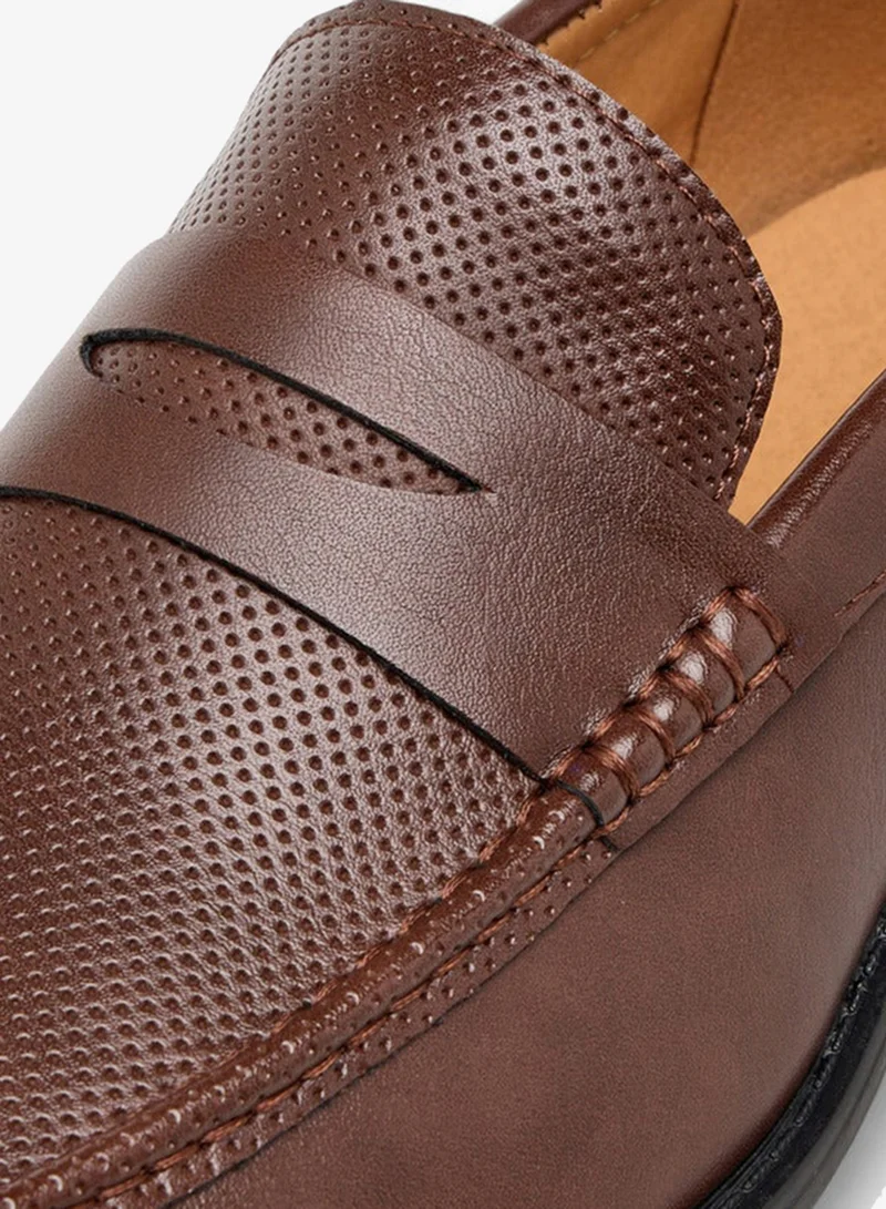 LBL by Shoexpress Textured Slip-On Loafers