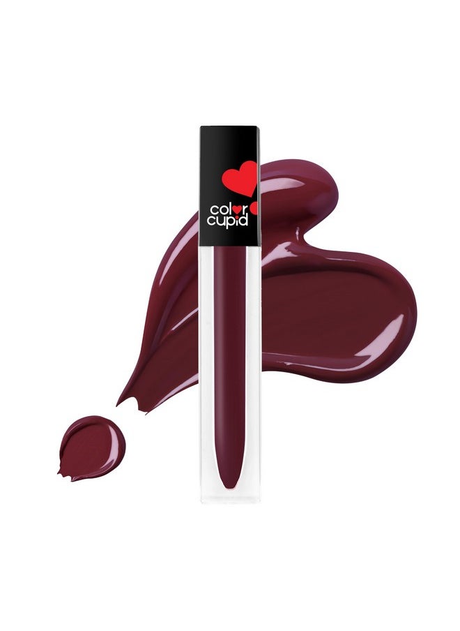 Color Cupid Color Cupid Matte Intense Color 18-Hour Stay Liquid Lipstick | Infused with Hyaluronic Acid & Ceramide | Transfer Proof & Kiss Proof| Forever Love - Passionate Plum | 4 ml  - Image 1