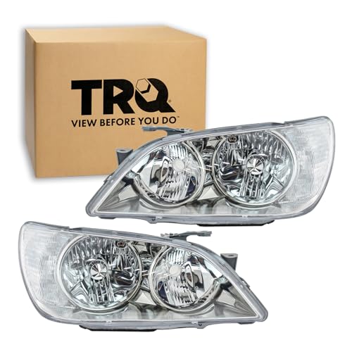 TRQ Driver & Passenger Side Headlight Assembly Set Headlights Driver & Passenger Side Compatible with 2001-2005 Lexus IS300 LX2502121 LX2503121 - Image 2