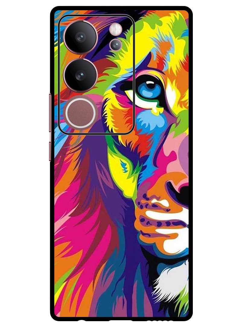 Theodor Protective Case Anti Scratch Shock Proof Bumper Cover For Vivo S17 - S17 Pro Half Lion Art - Image 1