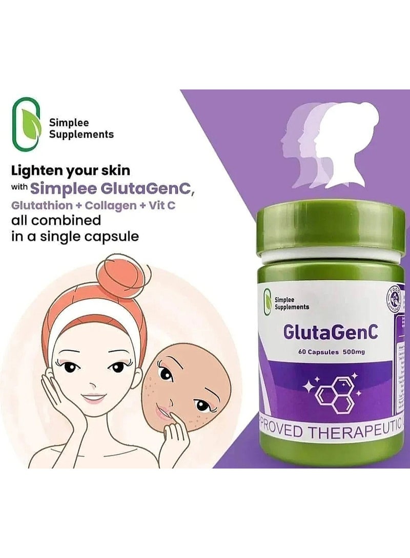 Simplee Supplements Gluta Gen C 60 Capsules - Image 4