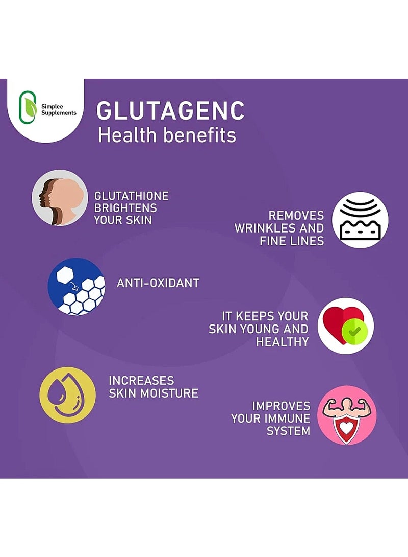 Simplee Supplements Gluta Gen C 60 Capsules - Image 5