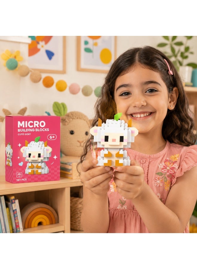 1 Set 138 Pcs Goat Shaped Micro Building Blocks, DIY Educational Assembly Toy With Fixed Product Dimensions, Suitable For Manual Intelligence Training For Kids Aged 6 And Above - Image 4