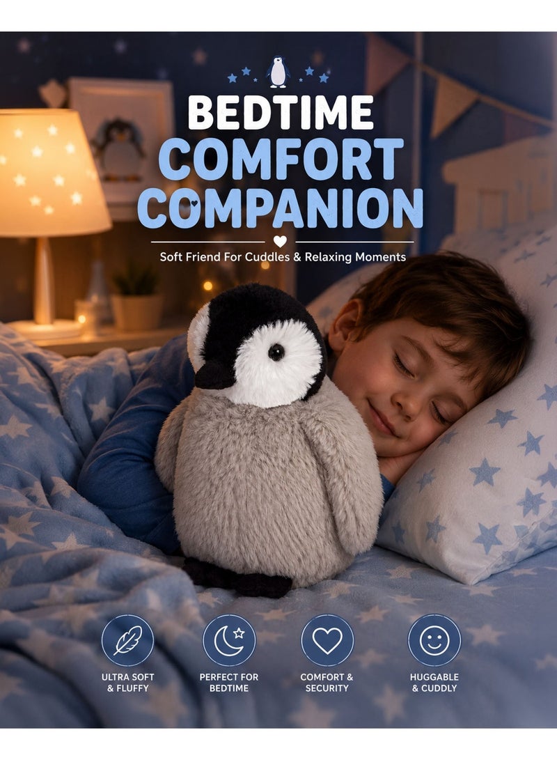 Wild Planet Penguin Plush Toy 20CM Cute Soft Stuffed Animal Plushie Fluffy Penguin Doll Cuddly Wildlife Plush Toy for Kids Boys Girls Baby Nursery Bedroom Decor Hugging Sleeping Companion Birthday Gift - Image 2