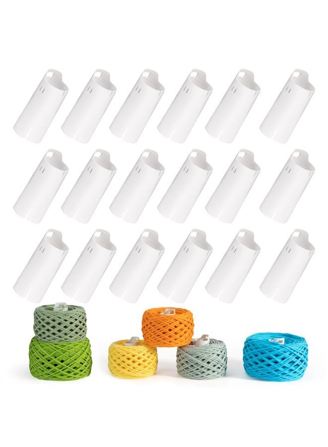 Etcokei 18pcs Yarn Ball Tube for Etcokei Electric Yarn Winder M1, Reusable ABS Yarn Cake Tube for Neat Storage & Tangle-Free Knitting/Crocheting Accessories - Image 1