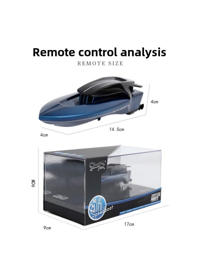 2.4g Mini Remote Control High-speed Speedboat Remote Control Boat With Lights Sailing Model Water Children's Toy 888-Color:White.  - Image 5