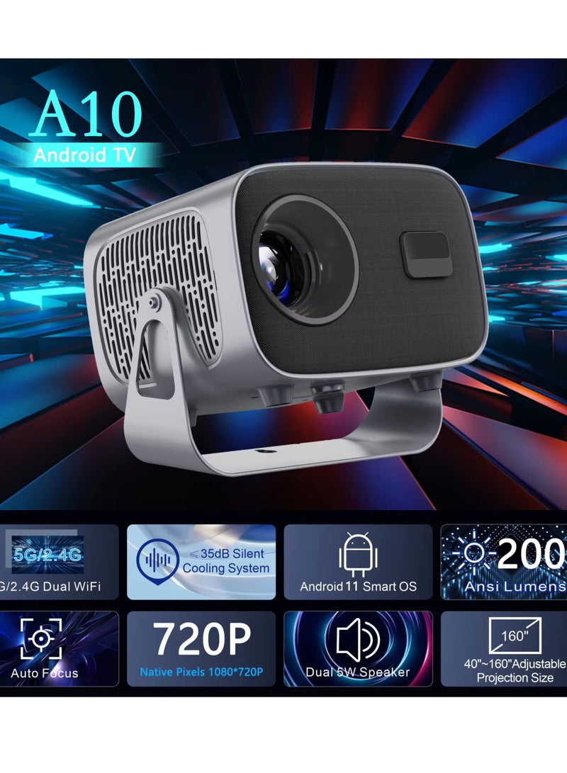 A10 Android Smart LED Projector – High-Resolution Projection in a Small Package - Image 2
