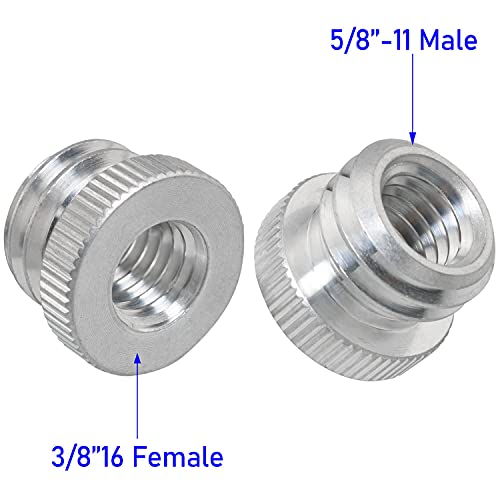 LUORNG 2PCS 3/8'' Female to 5/8'' Male Threaded Screw Adapter for Microphone Stand Mount Tripod Laser Level Adapter - Image 3