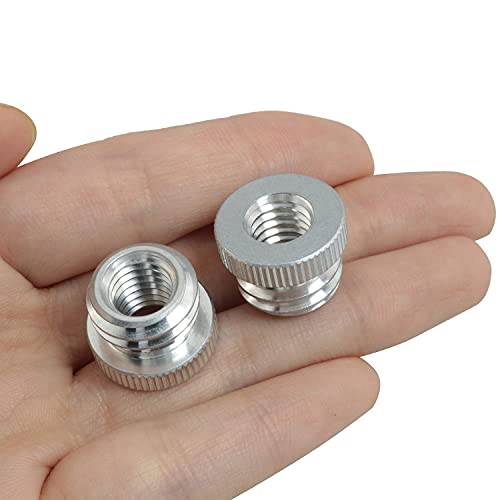LUORNG 2PCS 3/8'' Female to 5/8'' Male Threaded Screw Adapter for Microphone Stand Mount Tripod Laser Level Adapter - Image 2
