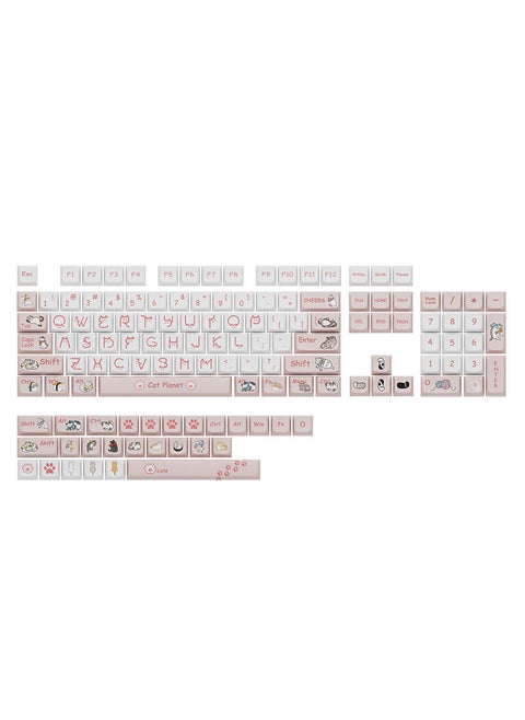 PBT XDA Profile Keycaps Full Set for Mechanical Keyboards XDA-Meow Mi Planet -131 Key