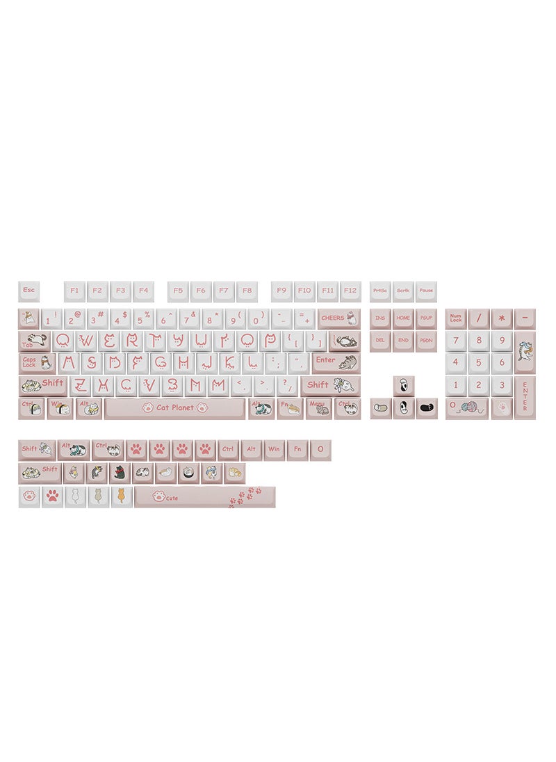 Generic - PBT XDA Profile Keycaps Full Set for Mechanical Keyboards XDA-Meow Mi Planet -131 Key - Image 1