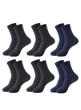 Mens Vertical Stripes Crew Socks Pack of 6 - pzsku/Z49505149269020FFC0EBZ/45/1746404535/0860cd6b-71eb-4cc6-a429-f2584379d085
