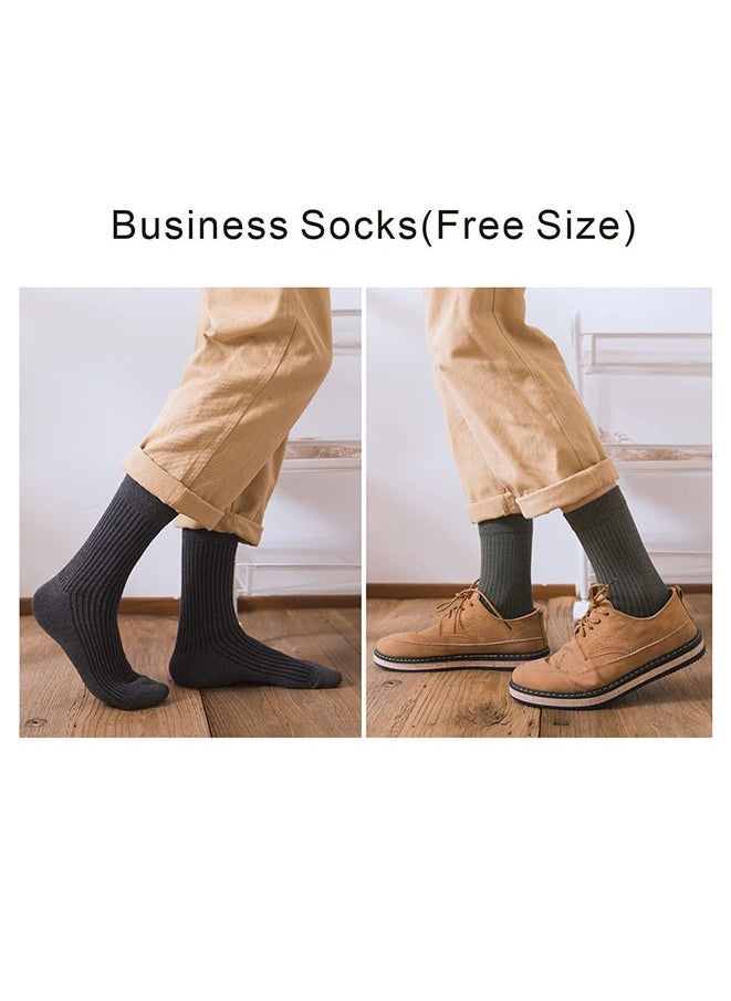 Mens Vertical Stripes Crew Socks Pack of 6