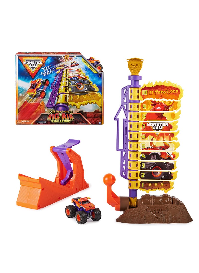 SPIN MASTER مجموعة ألعاب Monster Jam El Toro Loco Big Air Challenge مع شاحنة Monster Truck الحصرية بمقياس 1:64  - Image 1