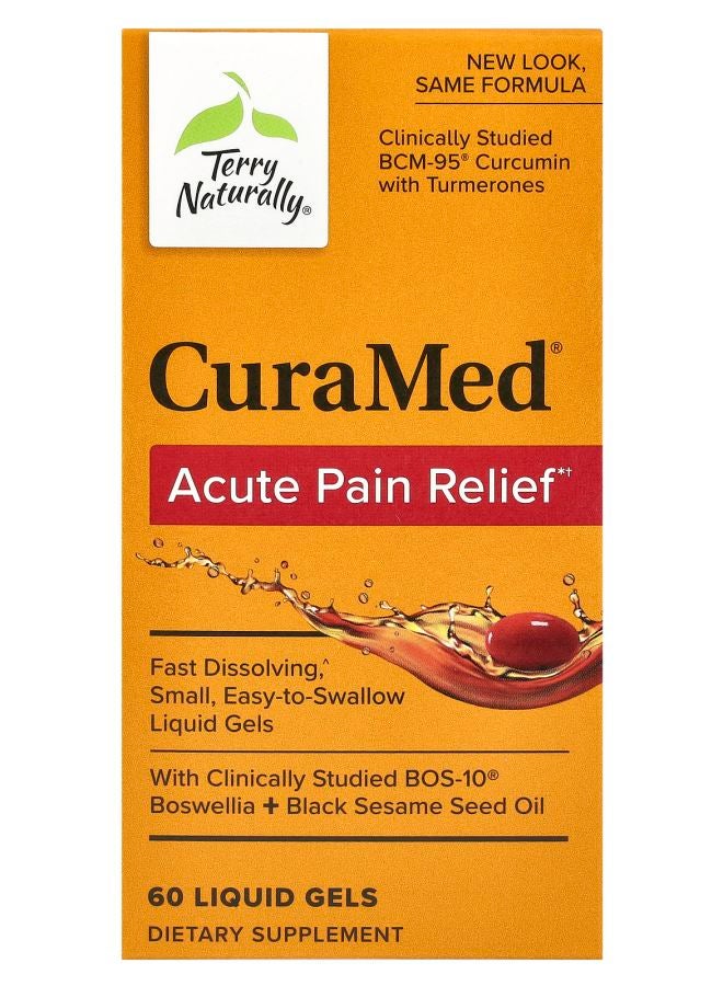 Terry Naturally CuraMed Acute Pain Relief 60 Liquid Gels