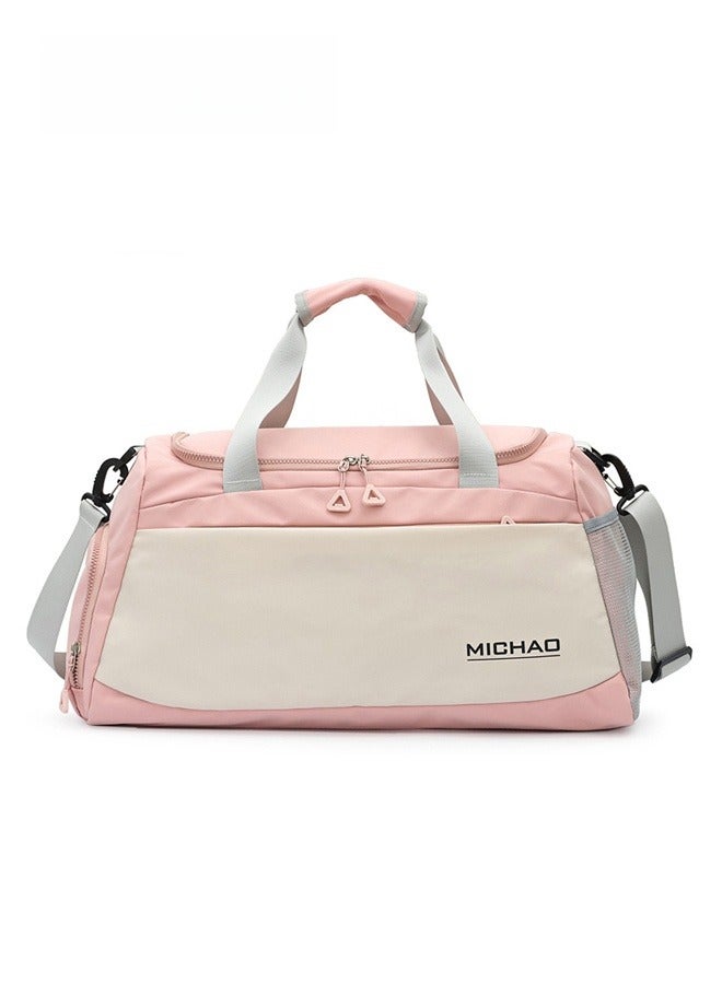مي تشاو حقيبة رياضية نسائية من النايلون، حقيبة سياحية، حقيبة كتف، حقيبة كروس، حقيبة يد، حقيبة تريللي، بسعة كبيرة مع جيوب متعددة، متينة، مقاومة للماء، قسم خاص للأحذية، جيب للفصل بين الأشياء الجافة والرطبة، حقيبة للاستخدام اليومي والسفر. - Image 1