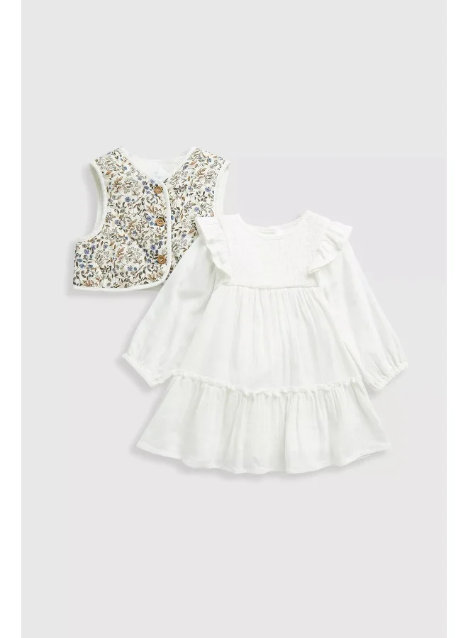 mothercare Dress and Gilet Outfit Set