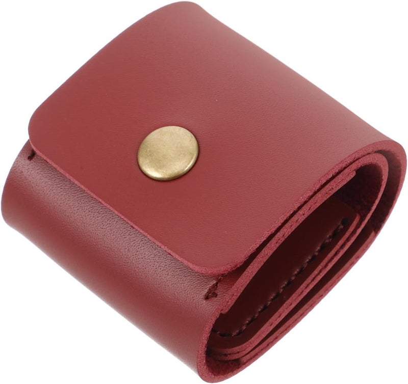 Toyvian Pu Leather Guitar Pick Holder Case 3pcs, Burgundy Guitar Picks Storage Bag for Acoustic, Electric, and Bass Plectrums, Portable Instrument Accessory Organizer - Image 1