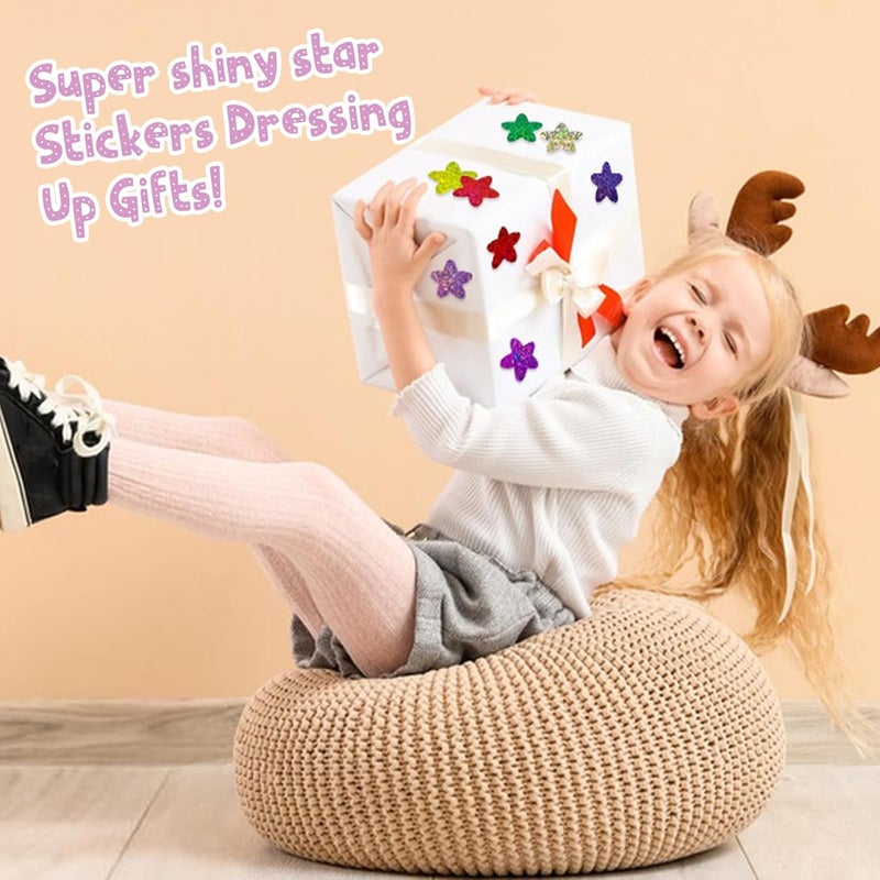XITDW 3 Rolls Star Stickers,1500pcs Foil Shiny Self-Adhesive Colorful Star Stickers for Kids Reward for Student Planner and School Classroom Teacher Supplies - Image 5