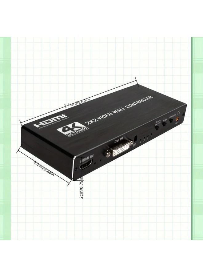 2x2 Video Wall Controller 4K 11 Splicing Modes RS232 180 Degree Rotate Audio Extractor - Image 3