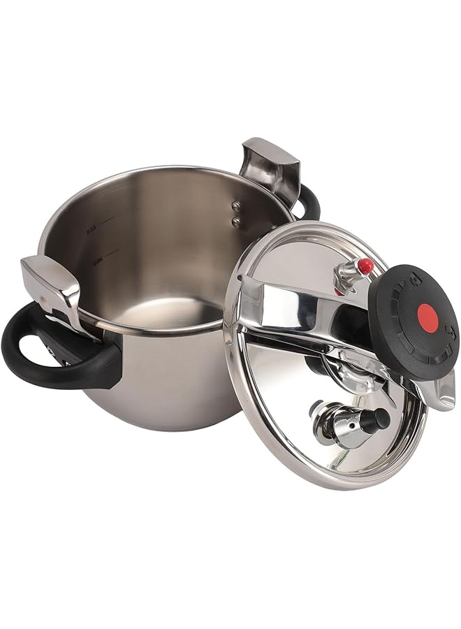 جياو قدر ضغط صغير، 3 لتر، من الفولاذ المقاوم للصدأ، توزيع متساوٍ للحرارة، مناسب لموقد الغاز والطباخ الحثي - Image 4