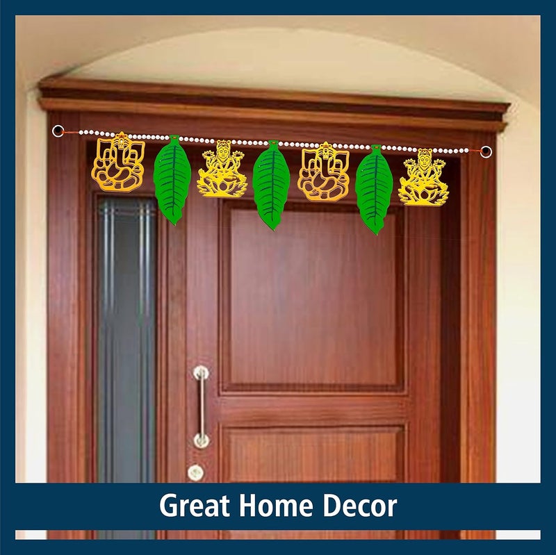 Solobolo Torans for Entrance Door DIY KIT | Laxmi Ganesh Leaf Toran for Door Decoration| Make and Paint Your own Door Toran for Diwali Decoration|(T-1) - Image 4