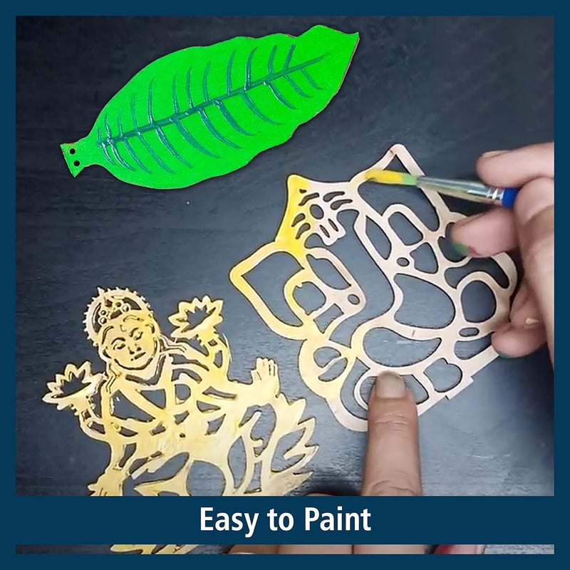 Solobolo Torans for Entrance Door DIY KIT | Laxmi Ganesh Leaf Toran for Door Decoration| Make and Paint Your own Door Toran for Diwali Decoration|(T-1) - Image 3