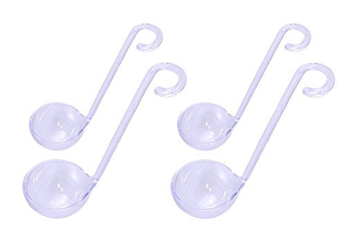 Chef Craft Plastic Mini Ladles in 2 Sizes, Set of 4, Clear - Image 2