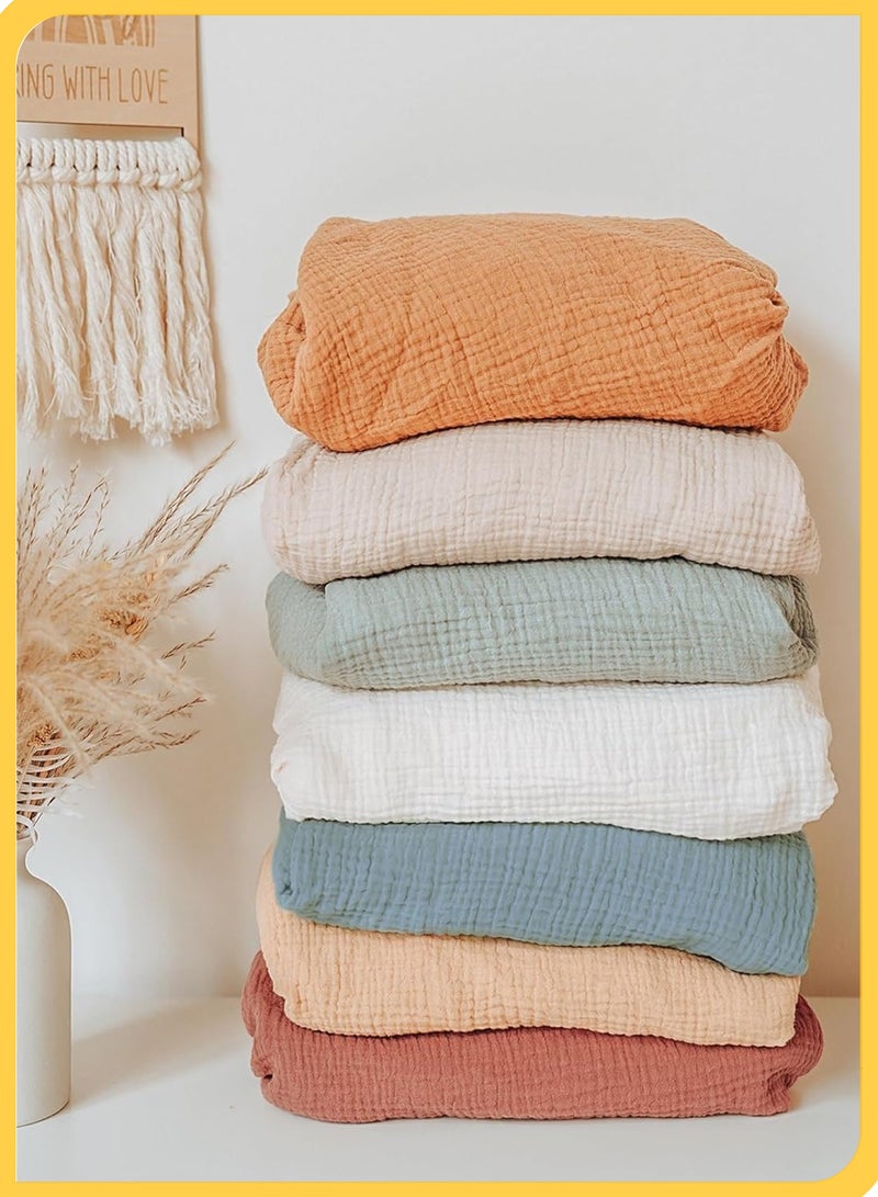 She&Little Baby Bassinet Sheets, 100% Soft & Breathable Cotton, Fits Rectangle, Round, Oval, Hourglass Mattresses, Deep Pocket Design, Easy to Wash & Durable, Perfect for Newborns, Suitable for Summer & Winter (Blue) - Image 5