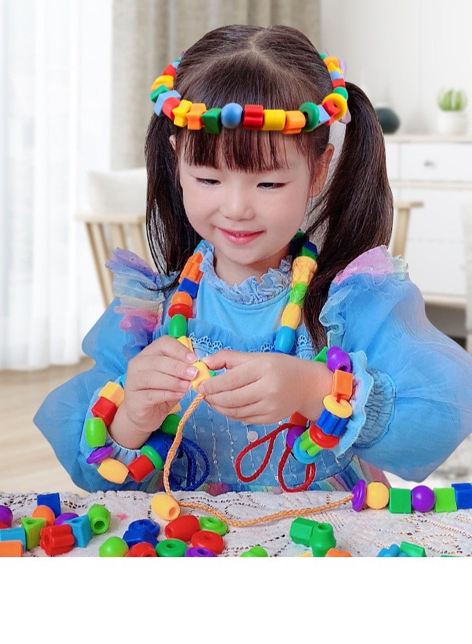 Toddler Lacing And String Beads Preschool Educational Toy