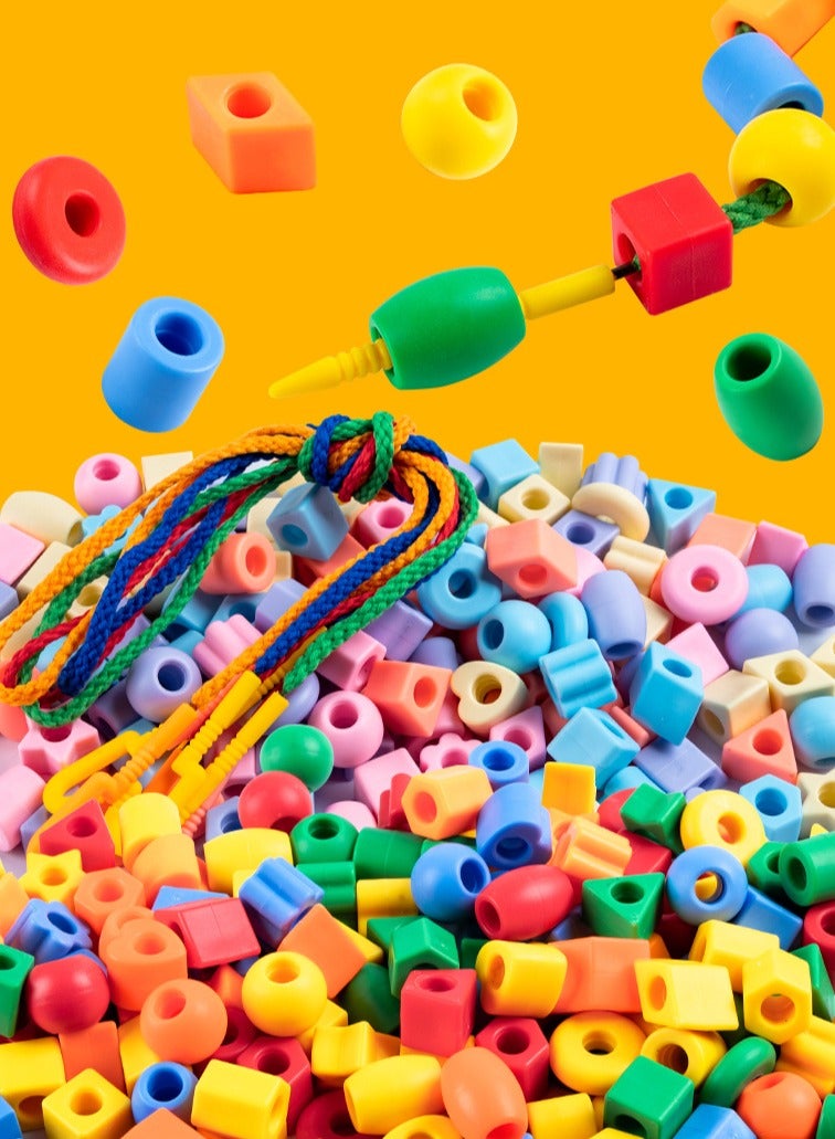 Toddler Lacing And String Beads Preschool Educational Toy