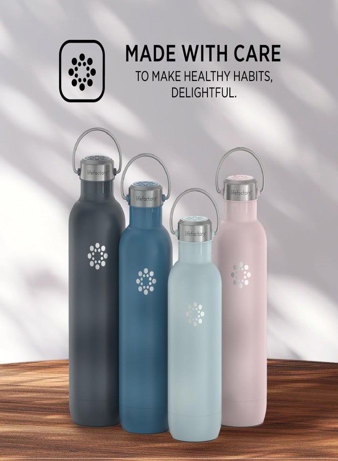 Lifefactory 24-Ounce Stainless Steel Vacuum-Insulated Sport Bottle, Dark Denim - Image 3