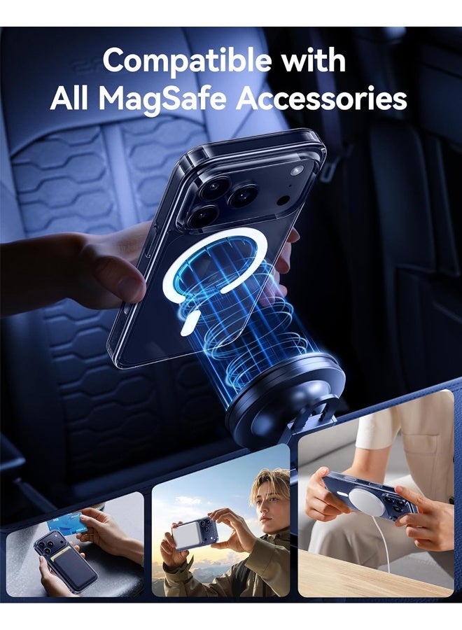 For iPhone 17 Pro Max Case Clear, Compatible with MagSafe, Shockproof Military Grade Protection, Non-Yellowing, Slim Thin Magnetic Phone Case for iPhone 17 Pro Max, Clear - Image 2