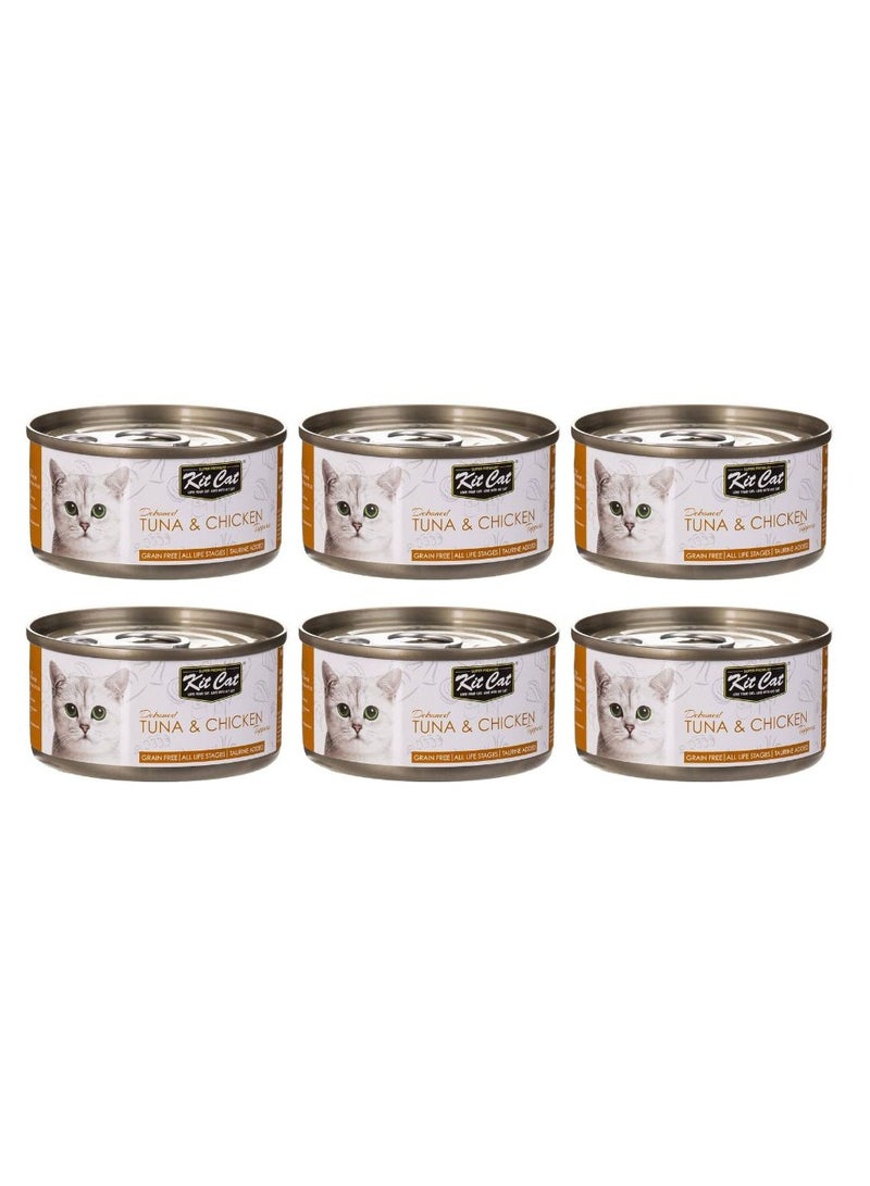 Kit Cat Cat Wet Food Deboned Tuna And Chicken Flavor 80g Pack Of 6 - Image 1