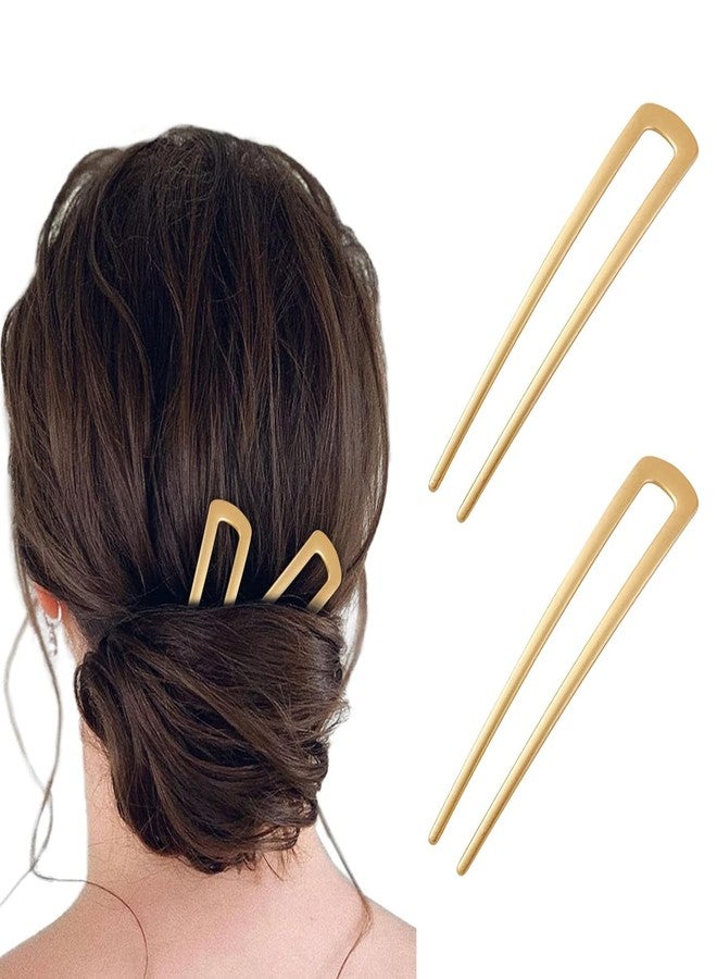 Big Box 2 Pieces Metal U Shaped Hair Pins, Hair Fork French Hairpin Vintage Forks Sticks Bobby Pin Kit for Updo Bun Women Girls Hairstyle Hair Accessories - Image 1
