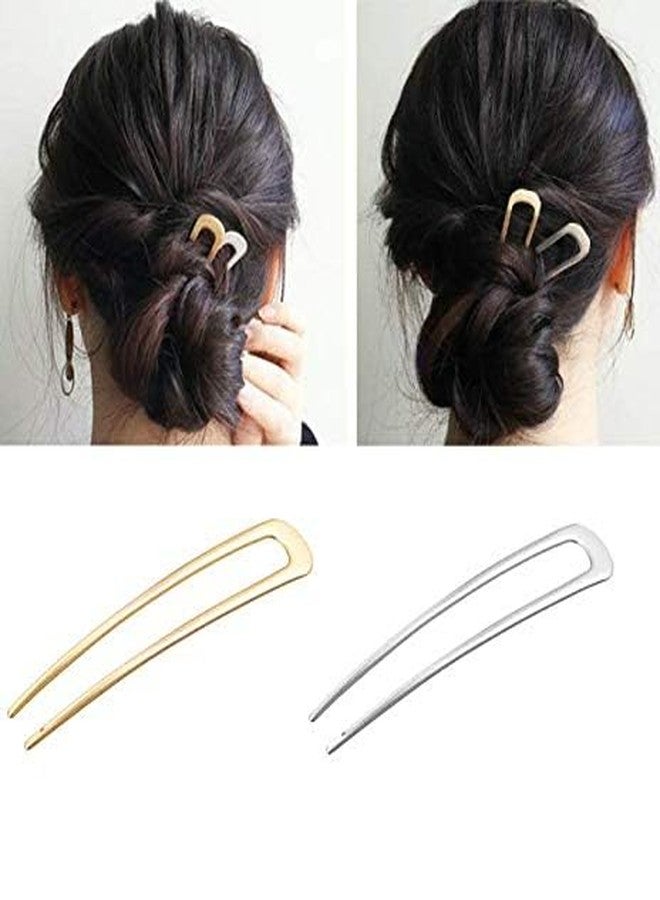 Big Box 2 Pieces Metal U Shaped Hair Pins, Hair Fork French Hairpin Vintage Forks Sticks Bobby Pin Kit for Updo Bun Women Girls Hairstyle Hair Accessories - Image 5