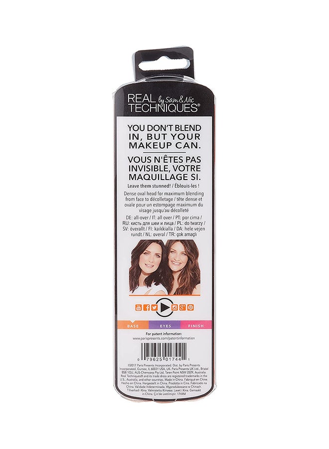 REAL TECHNIQUES Blend + Blur All Over Makeup Brush Black/Orange - Image 3