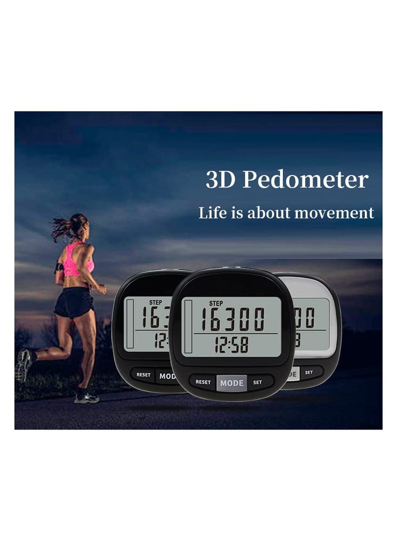 SOLARAE 3D Walking Pedometer with 7-Day Memory, Accurate Distance Tracker for Adults - Monitor Your Walking Miles and Exercise Progress Effortlessly. - Image 4