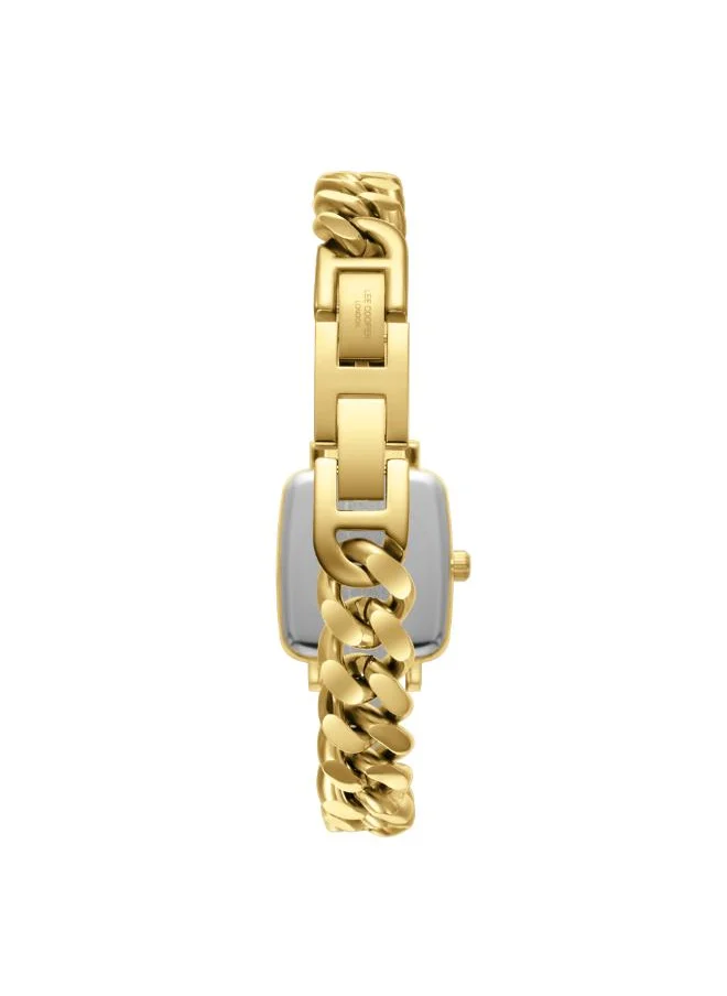 Lee Cooper Women's Analog Display Watch With Gold Metal Strap - LC08130.120