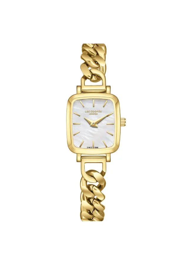 Lee Cooper Women's Analog Display Watch With Gold Metal Strap - LC08130.120