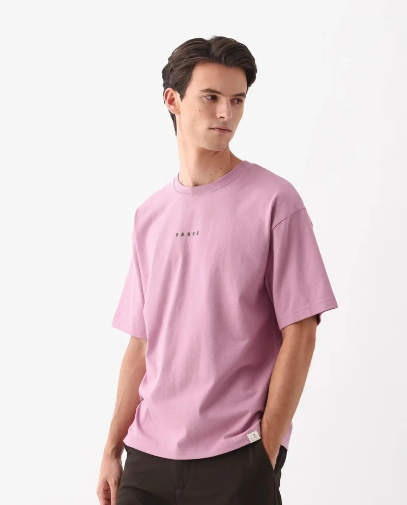 Rare Rabbit Men's Oversized Back Graphic Print T-Shirt