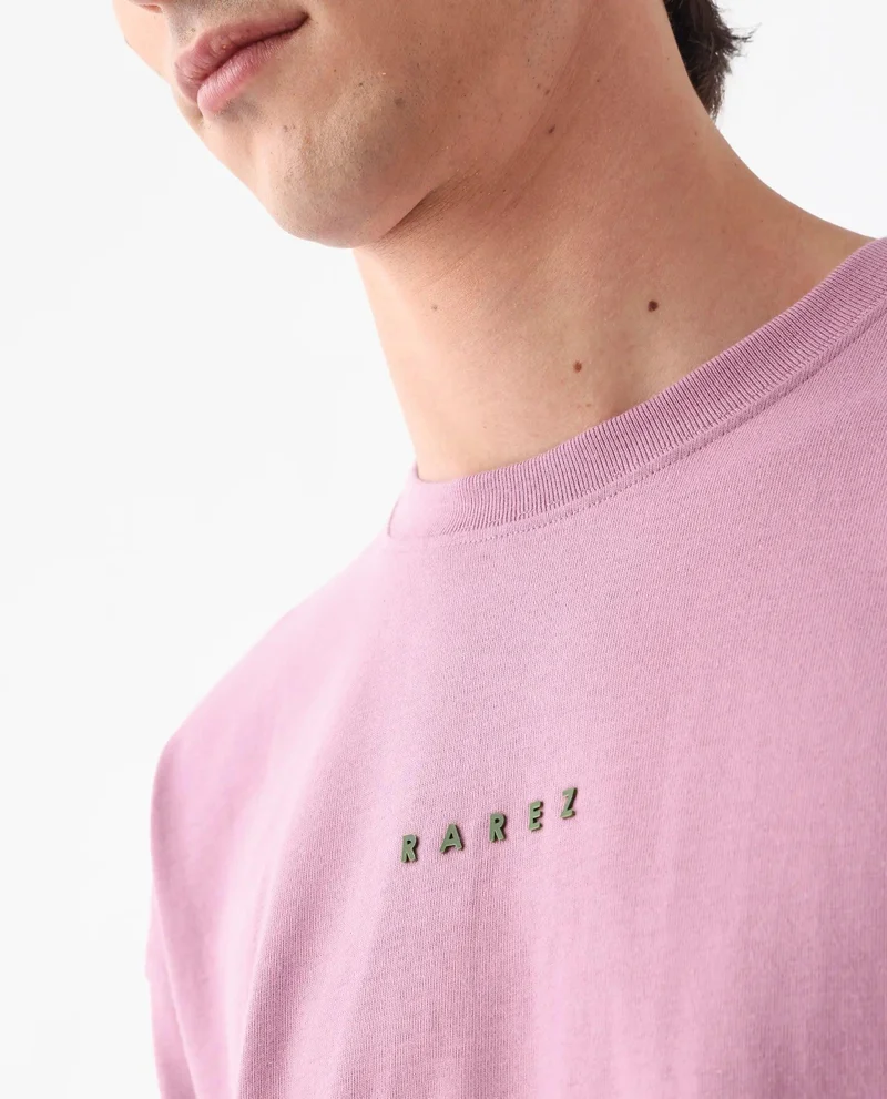 Rare Rabbit Men's Oversized Back Graphic Print T-Shirt