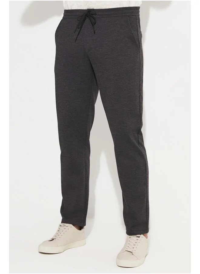 JUNE June Men Regular Fit Knitted Trouser Anthracite