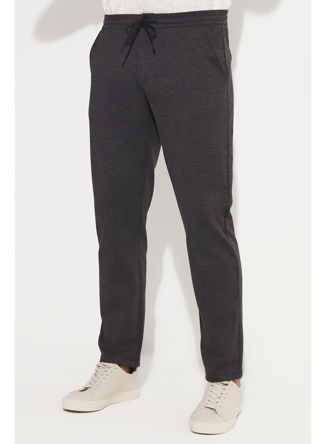 جون بنطلون رجالي محبوك بقصة منتظمة لون فحمي - Image 4