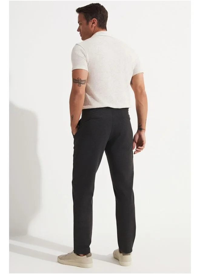 JUNE June Men Regular Fit Knitted Trouser Anthracite