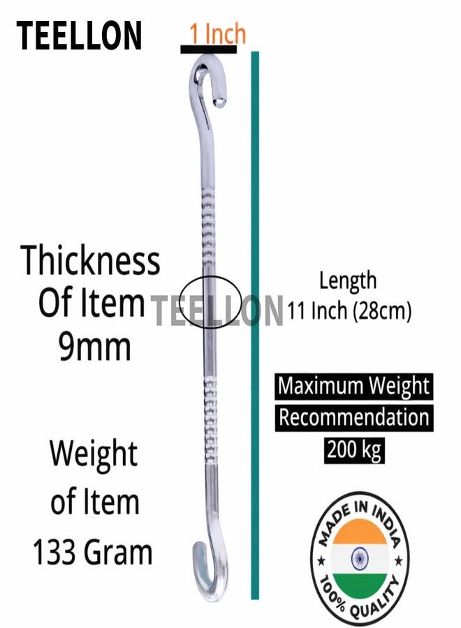 TEELLON Heavy Duty Strong Swing Hanging Rod Long Extension Hook Set for Hammock Chair Porch Boxing Punching Bag Aerial Yoga Hang Any Article Multipurpose Uses (Pack of 6, Weight up to 200KG) - Image 3