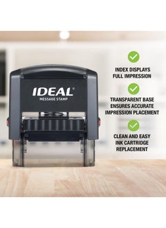 Ideal Self Inking Stamp - Copy - Red Ink, Impression Size 9/16” X 1-1/2”  - Image 2